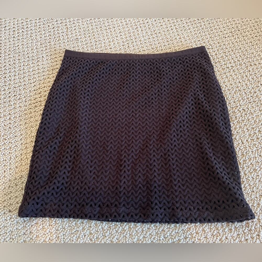 Zara Mini Skirt, Brown, Mesh, Pattern, Size M, Fall, Basic, Classic, Staple